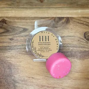 H|H Strawberry Sweetheart Scented Wax Cubes 1oz 26g Hand Poured in Sarasota FL for Home Fragrance
