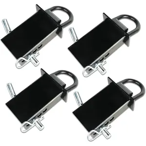 Heavy Duty Adjustable Trailer Stake Pocket D Ring,  Limit 5400 Lbs & 4 Adjustable Holes,Stake Pocket D-Ring Tie Downs Utility for Flatbed