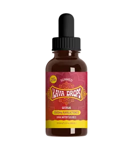 Sunmed Kava Drops Citrus 150mg Kavalactones Water Soluble Formula for Stress Relief & Calm Traditional Hawaiian Aromatherapy Solution 2ml Servings