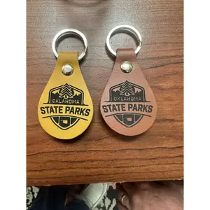 key fob style leather keychains