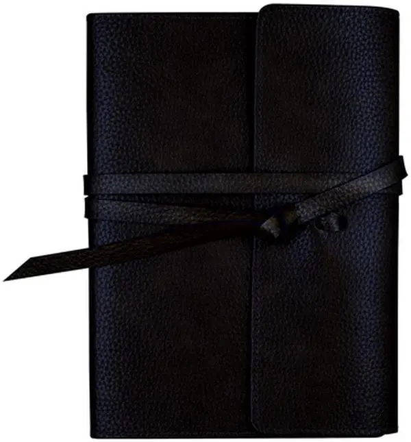 Black Leather Wrap Journal (Traveler's Notebook) -- , Hardcover