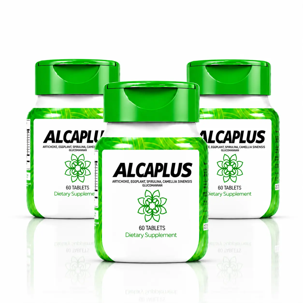 Alcaplus Dietary Supplement Tablets- with Artichoke, Glucomannan & Green Tea Extract- 60 Count