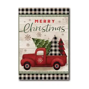 Courtside Market Red Truck Merry Christmas 12x1 8 Canvas Art