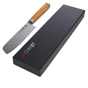 Chef Jet Tila 6" Laser-Etched Full-Tang Knife with Olivewood Handle