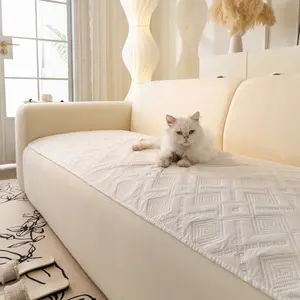 1pcs Non‑Slip Anti‑Scratch Soft Couch Cover for Pets, Machine Washable Pet‑Friendly Sofa Slipcover for Cats & Dogs, Soft Washable Couch Cover for Sofa, All‑Season Furniture Protector for Living Room