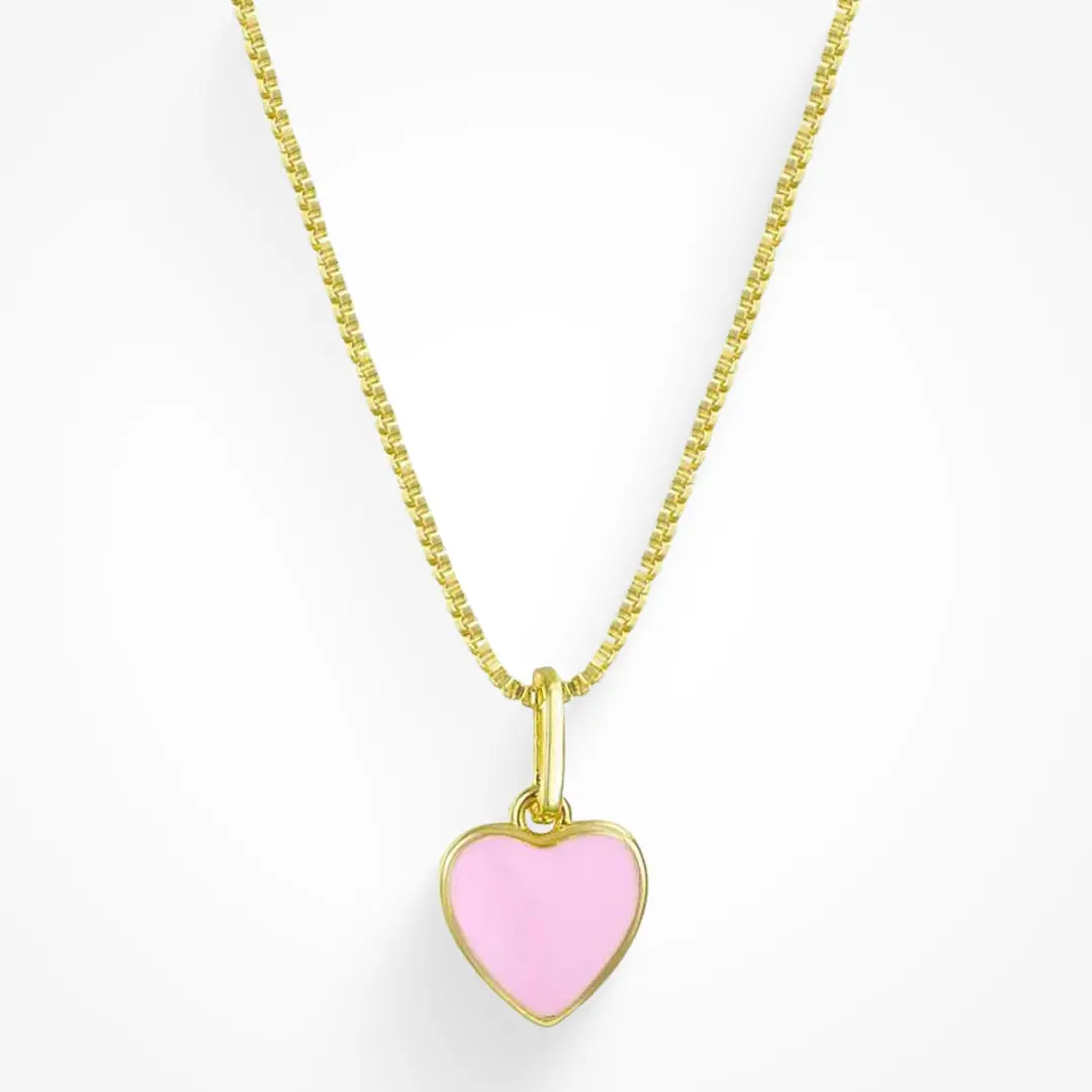 Gold, Light Pink Enamel