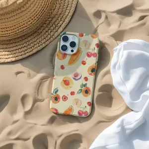 Summer Fruits Watercolor Collage Phone Case, Girly Fruit Aesthetic, Preppy Soft Girl Era Suitable for IPhone17 11 12 13 14 15 16 Pro Max Air Plus