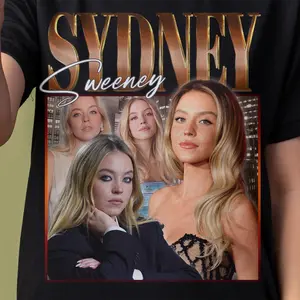 Sydney Sweeney Shirt - Casual Clothing, Crew Neck Cotton Apparel, Gift for Him or Her
