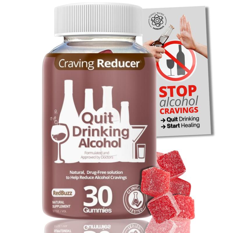 Craving Reducer Quit Alcohol Gummies – Supports Wellness, Liver Health & Daily Balance – Dietary Supplement for Overall Wellbeing