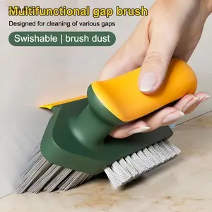 1Pcs Multi-Surface Deep Gap Cleaning Brush Household Cleaning Tool Flexible Scrubber for Bathroom Tiles Grout Corners Toilets with Ergonomic Handle