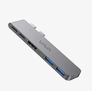 5 Port USB Hub for Macbook HDMI Type C USB A multiple device connect