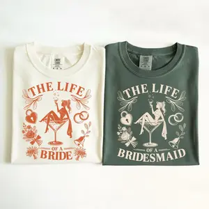 Comfort Colors Custom Bride Bridesmaid Matching 2026 T-Shirts, Maid of Honor, Getting Ready Outfit, Bridal Party Tee, Custom Wedding Day Party, Group Matching Wedding Shirt, Full Size, Full Color