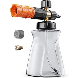 Foam Cannon for Pressure Washer, Foam Blaster with 1/4 Inch Quick Connector 1L Bottle Adjustable Snow Foam Lance and Thick Foam for Safe Washing Car/Motorcycles