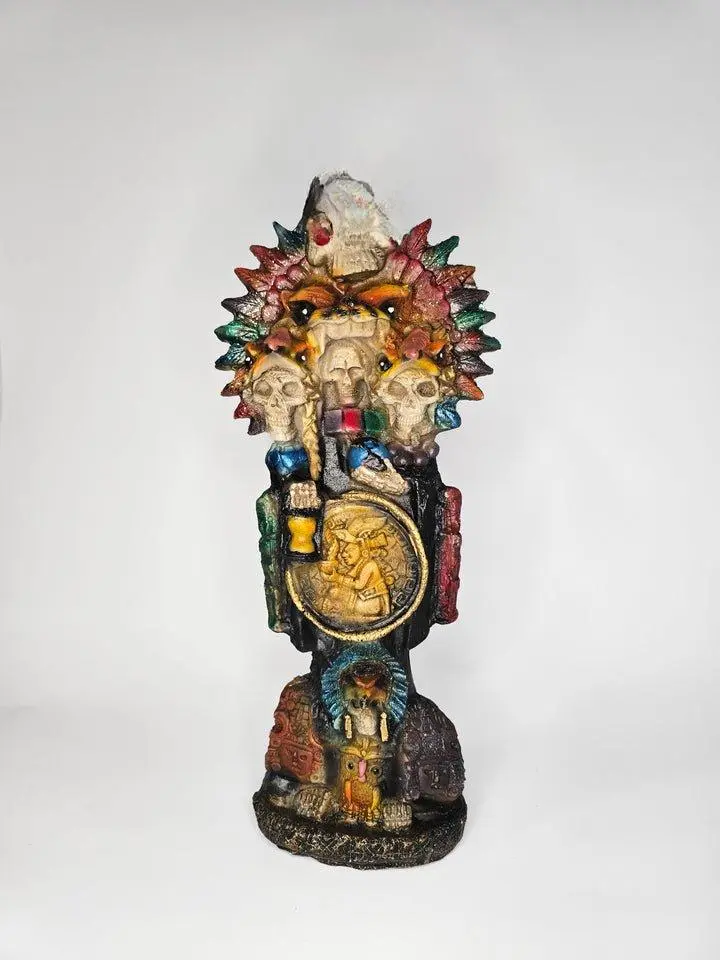 Black Aztec Santa Muerte 16" Black Aztec Santa Muerte 16"