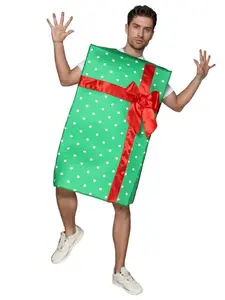 Adults Christmas Present Box Costume Sleeveless Cosplay Clothes for Cosplay Party Favors