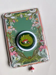 MagSafe Dragon Phone and Kindle Grip | Forest Dragon Mushroom Pop Grip | Magnetic Phone Holder | Bookish Accessory | Fantasy E-Reader Grip