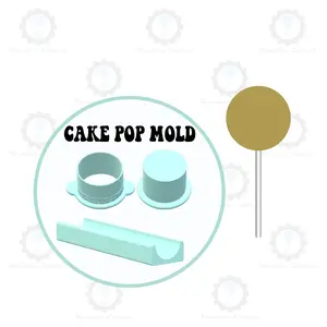 Circle Disc Medium 1.5 in Cake Pop Mold | Deluxe Cutter, Popper, and Tray Option