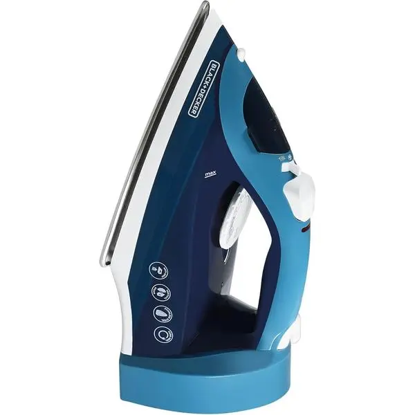 BLACK+DECKER Retractable Cord Steam Iron for Clothes, Featuring Anti-Drip, Vertical Steam, Auto Clean and Spray Mist for Easy Ironing