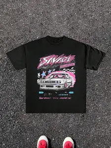 "Savage BMW Racing Graphic Oversized T-Shirt | #tiktokshopblackfriday Deals | Retro Car Print Streetwear | Soft Cotton Casual OOTD | #fallfashion #christmasgiftideas Must-Have | Bold Neon Pink Auto-Inspired Trendy Top"