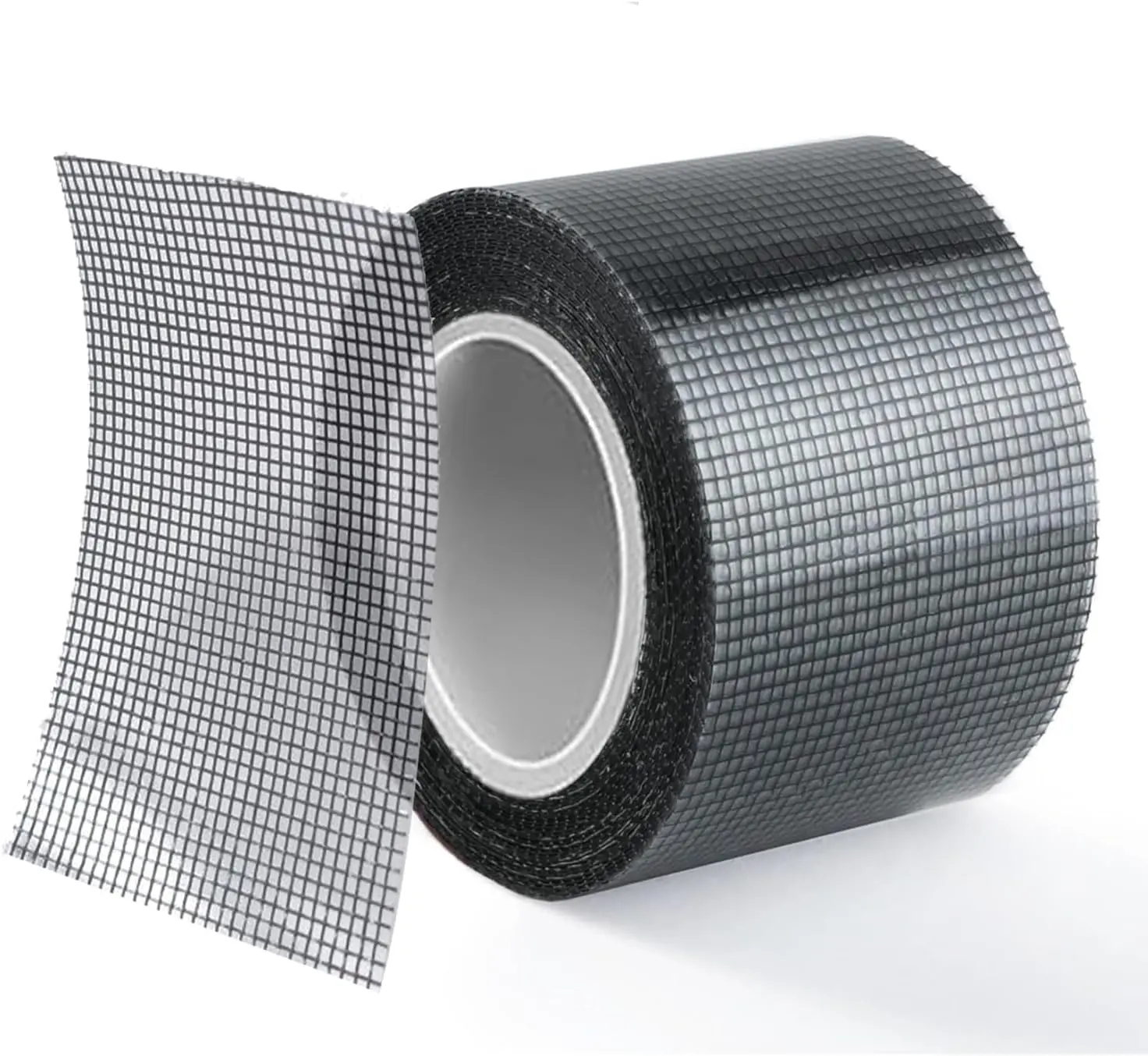 Gray Fiberglass Mesh Window Screen Repair Tape Strips, Extra Strong Acrylic Adhesive, Extreme Temperature Resistant, Residue-Free Waterproof Seal, Cut-to-Desired-Size, Indoor/Outdoor Ready, Fits Screen Doors, 2x16.5ft