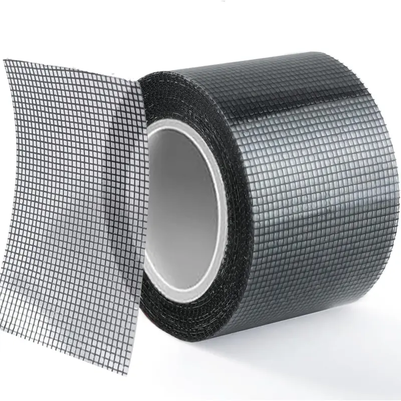 Gray Fiberglass Mesh Window Screen Repair Seal Tape Strips, 2in×16.5ft, Extra-Strong Acrylic Adhesive, All-Seasons High/Low Temperature Resistant, Residue-Free Waterproof Seal, Cut to Desired Size, Indoor/Outdoor Use, Fits Screen Doors