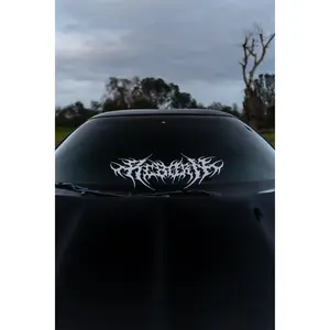 Medium Metal Banner (White)