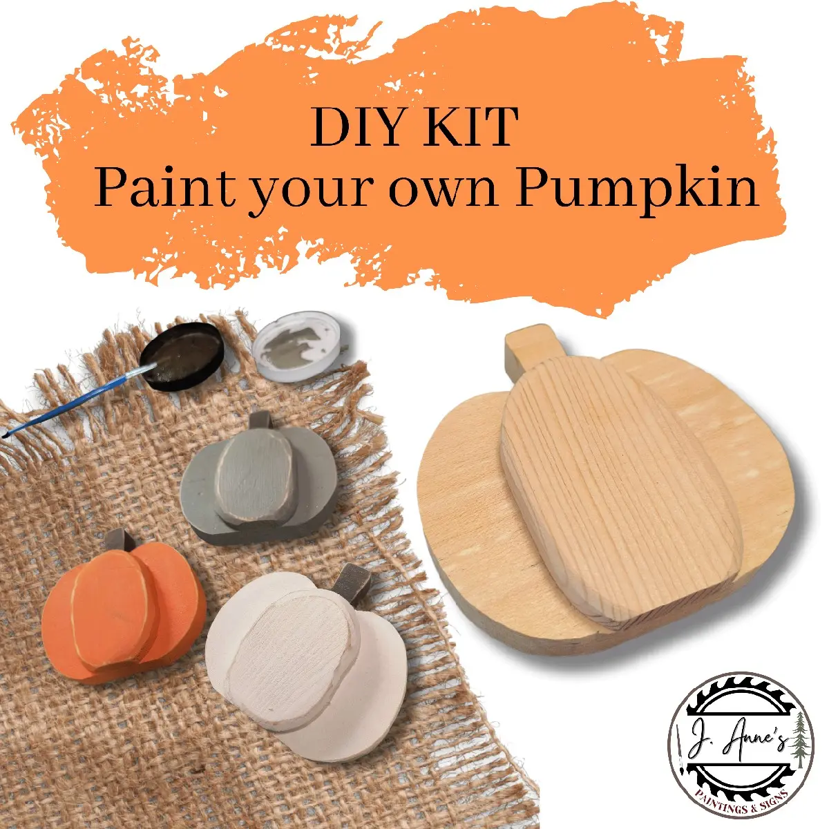 DIY pumpkin decor. Paint your own pumpkin.