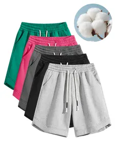 summervibes Men's Solid Pocket Waist Shorts, Lightweight Breathable Shorts, Casual Breathable Comfortable Shorts for Running Gym Workout, Men's Bottoms for All Seasons