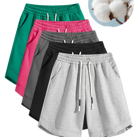 summervibes Men's Solid Pocket Waist Shorts, Lightweight Breathable Shorts, Casual Breathable Comfortable Shorts for Running Gym Workout, Men's Bottoms for All Seasons