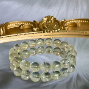 Natural Lemon Yellow Citrine Crystal Bracelet for Success Self Confidence & Cash Flow Enhancement