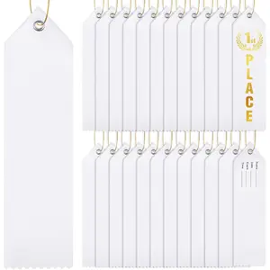 36Pcs Blank Award Ribbons DIY Medal Prize Ribbons with Attached Card and Rope for Competitions Sports Events 1st, 2nd, 3rd Place(White) - Home Improvement.