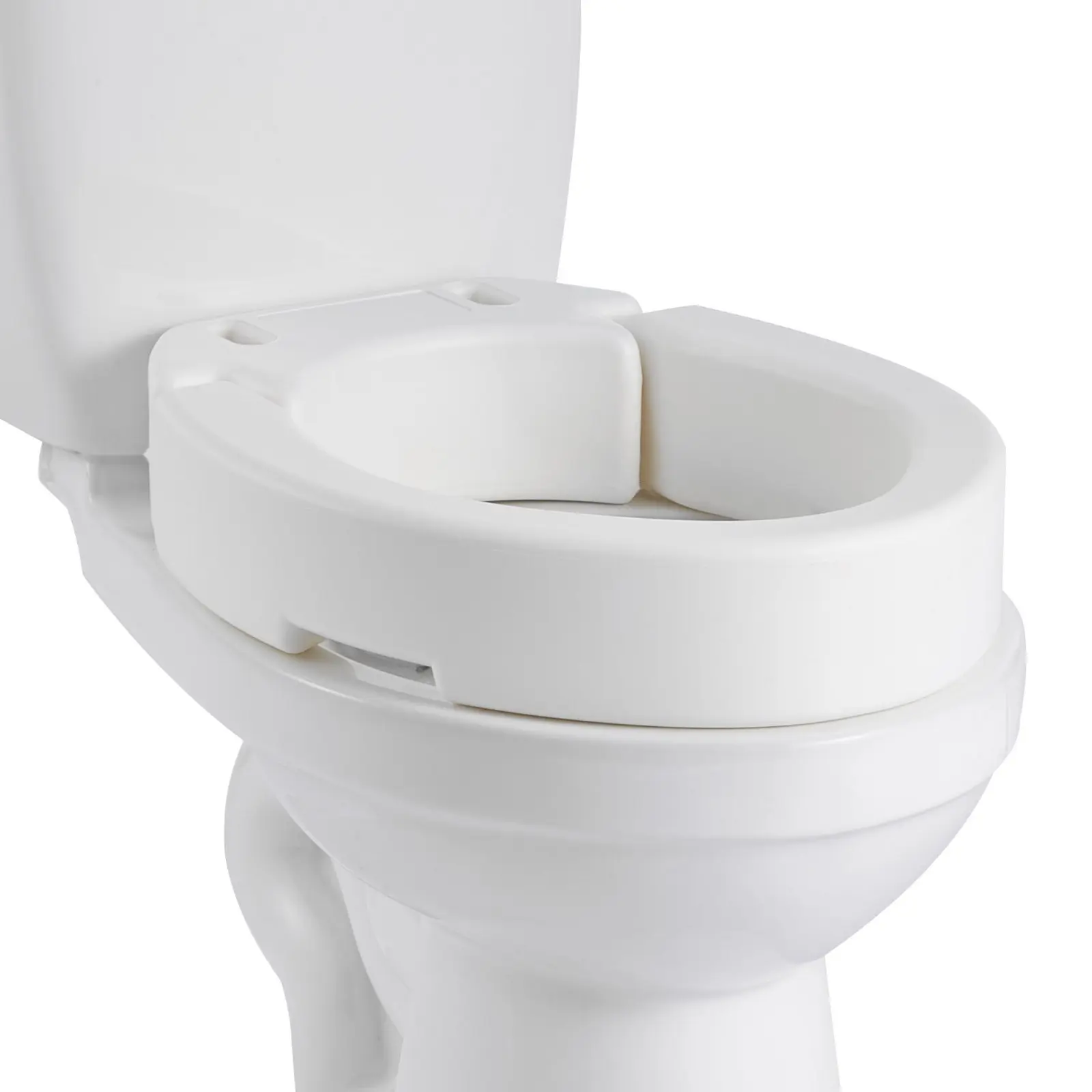 Raised Toilet Seat Riser For Adults With 300 Lbs Weight Capacity And 3.5-Inch Lift Height, Elevated Toilet Seat With Enlarged Opening, Fits Elongated Bowl, Ideal For Seniors, Elderly, Handicap, Disabled, And Caregivers