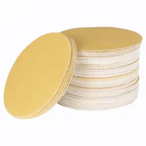 100 count Hook and Loop Sanding Discs 5 Inch NO-Hole 320-Grit Sandpaper Sanding Discs Hook and Loop Backing  Oxide Round Sandpaper for Polishing Accessories