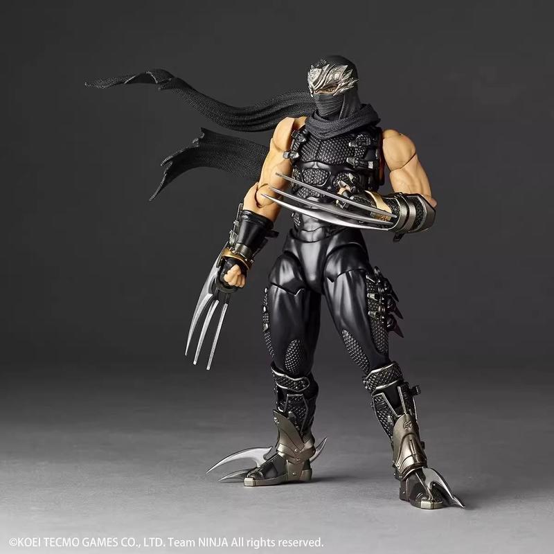 1/12 Kaiyodo Ninja Figure Revoltech Amazing Yamaguchi Anime Figure RYU HAYABUSA Figurine Model Statue Doll Collection Toys Gifts