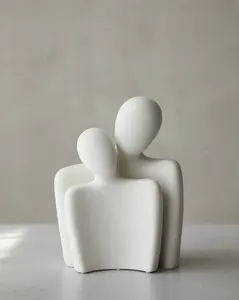 Coppia Textured Ceramic Sculpture - Modern Abstract Art Decor