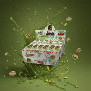 Dubai Iconic Chocolate Pistachio & Kunafa Chocolate Box Pack of 24 50g Bars Dessert Snack with Rich Flavor and Crunchy Texture
