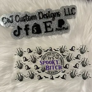 UV DTF 16oz Cup Wrap | Ready To Apple | Halloween Wraps | Waterproof | No Heat Needed | Gifts - DIY - Small Biz Inventory |