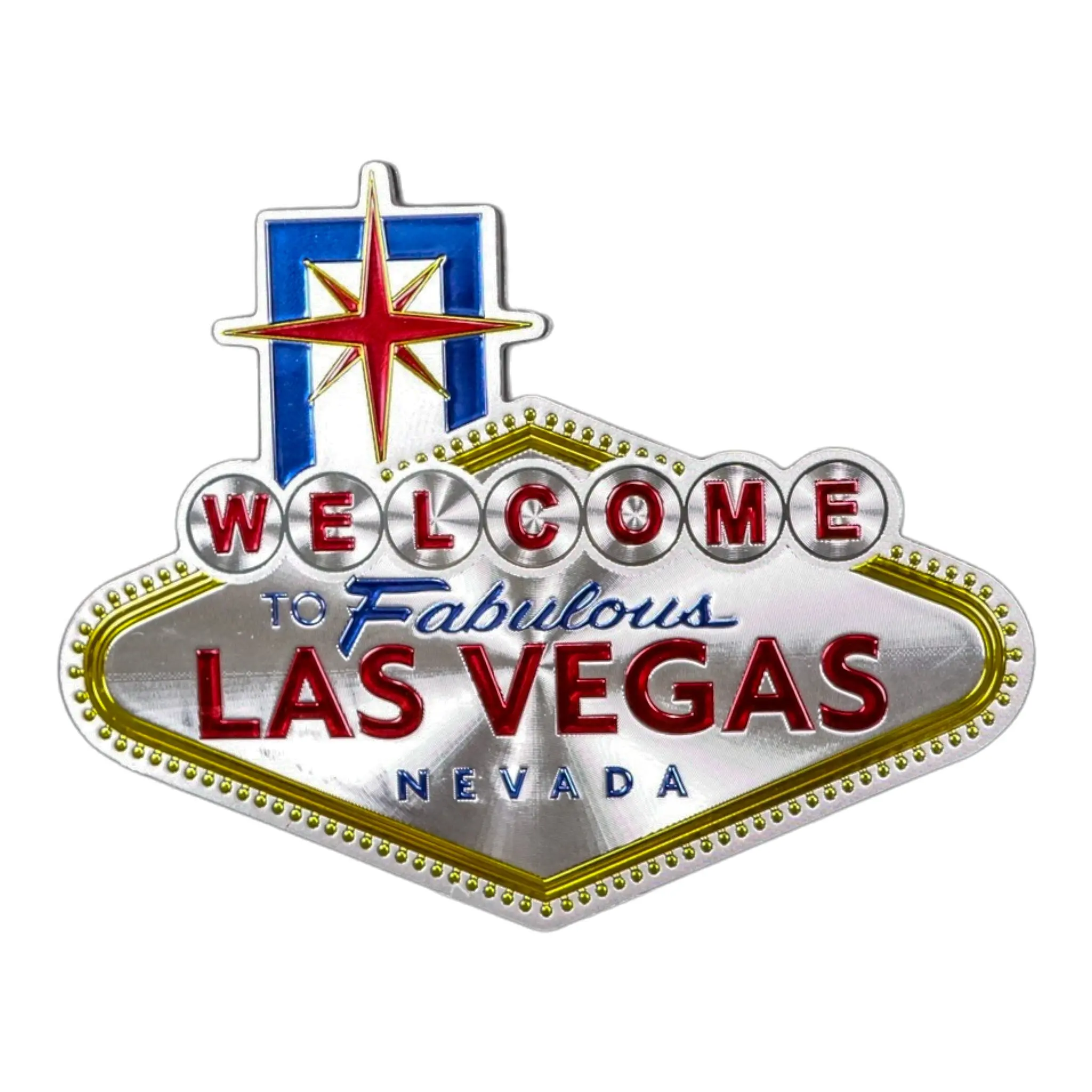 Las Vegas Silver Double-Sided Sign Magnet Las Vegas Silver Double-Sided Sign Magnet