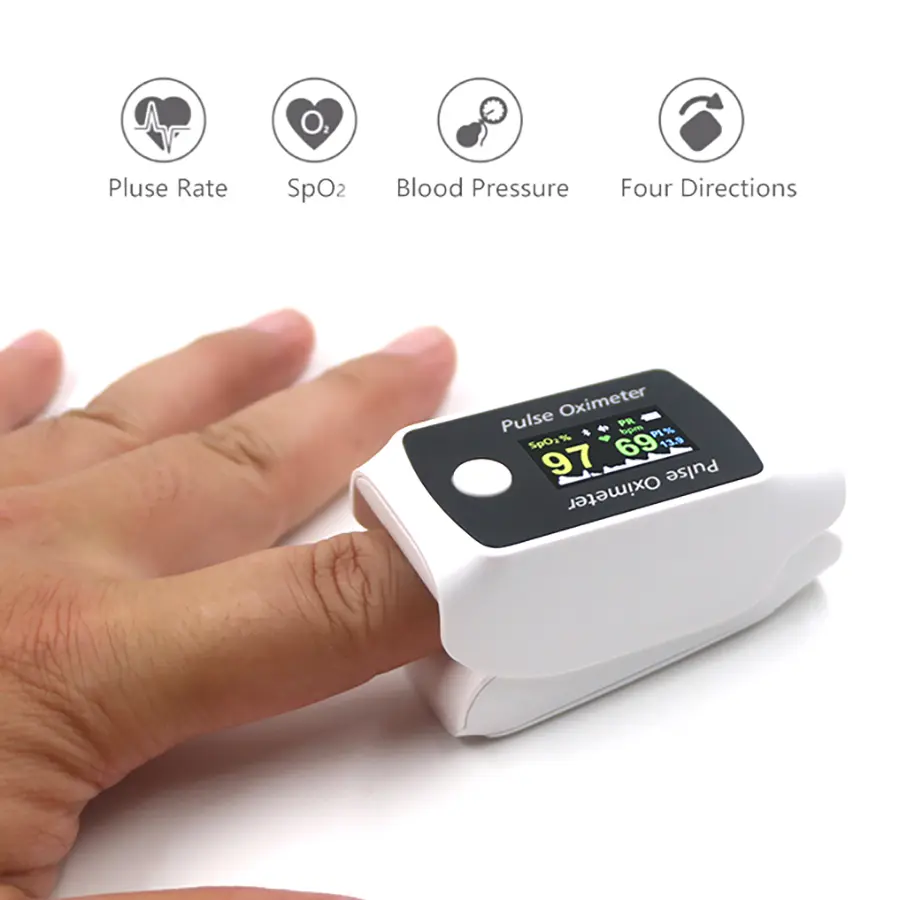 Wireless 4-in-1 Health Monitor - Digital Fingertip Pulse Oximeter, Portable Blood Pressure Monitor, SpO2 & Heart Rate Tracker, TFT Display, Bluetooth APP Connectivity for Home Use, Wireless Blood Pressure Monitors,familyfun