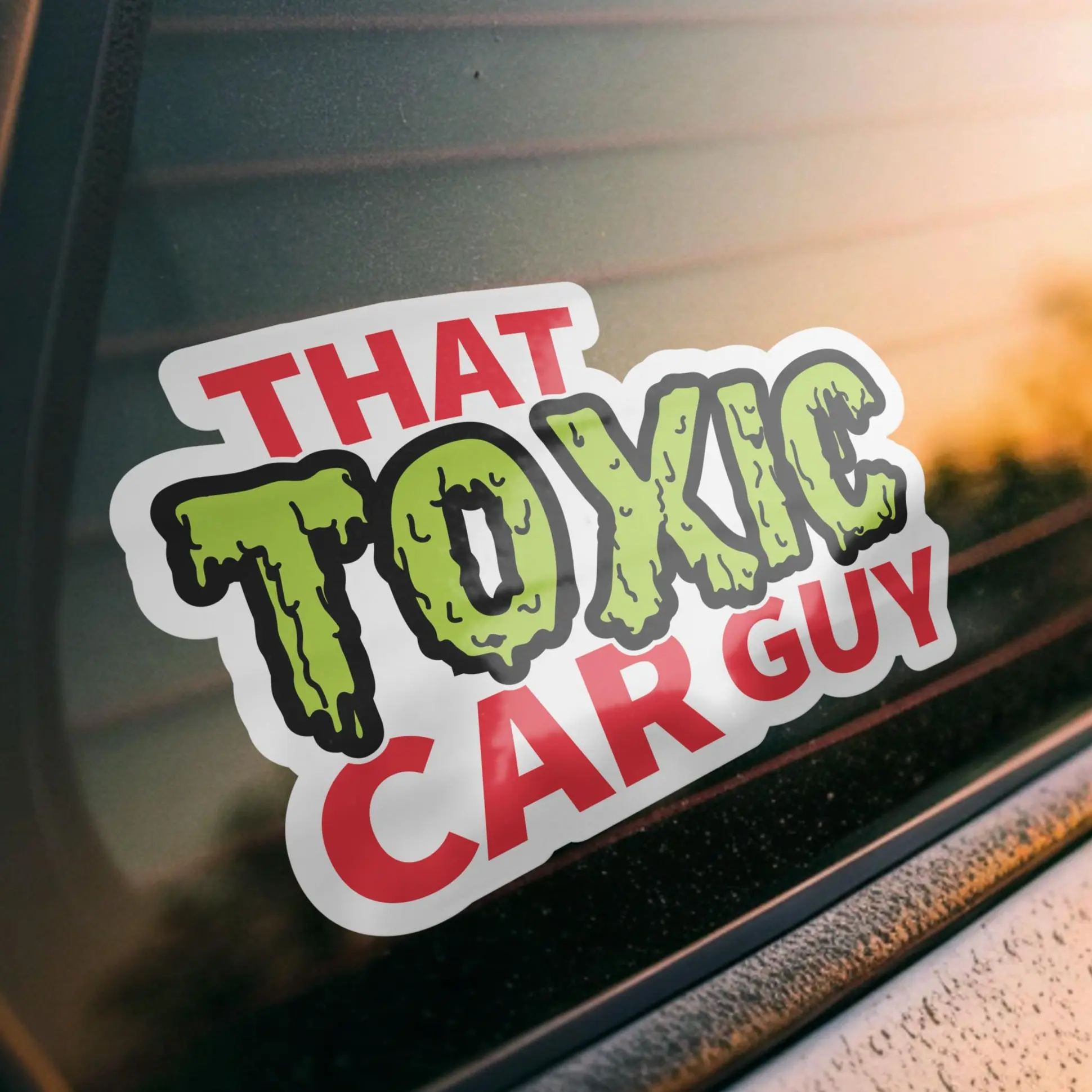 That Toxic Car Guy Sticker, Funny Mechanic Sticker, Husband Anniversary Gift, Garage Fridge Sticker, Truck Accessory, Durable Outdoor Rated