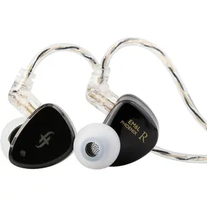 SIMGOT EM6L 1DD + 4BA Hybrid Driver in-Ear , Gaming Earbud, HiFi IEM Earphone with -Printed  Housing, Detachable OFC -Plated  for Musician Audiophile