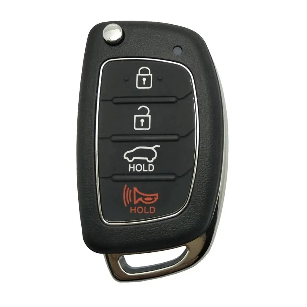 4 Button Remote Keyless Entry Flip Smart Key Replacement for Hyundai Tucson 2015 - 2019 FCC ID: TQ8-RKE-4F25 IC: 55074A-RKE4F25 PN: 95430-D3010