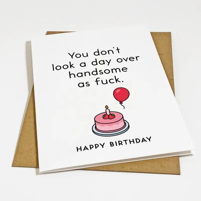 1pc Boyfriend Birthday Card for Him, Funny Dirty Birthday Card, Funny Dad Card, Unique Birthday Gift for Husband, Hilarious Birthday Greeting Card
