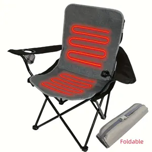 USB-Powered Heating Chair Cushion with 3-Temperature Settings & Backrest Support - Portable Thermal Seat Pad for Office, Travel, Camping, Fishing - 10H Auto Shut-Off, USB Plug-in Heating Chair Pad, Oxford Cloth Fabric, 16.9 Wide, Ideal for