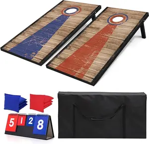 4x2 Ft Cornhole Boards Set, Premium Regulation Size Cornhole Boards with 8 All-Weather Bean Bags, Carrying Case and Scoreboard