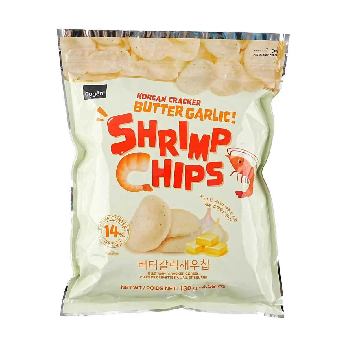 Gugan Butter Garlic Shrimp Chips 4.59 oz Gugan Butter Garlic Shrimp Chips 4.59 oz