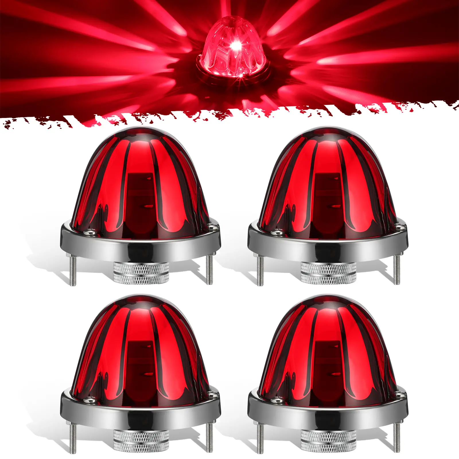 Red lens-Red light-4Pieces