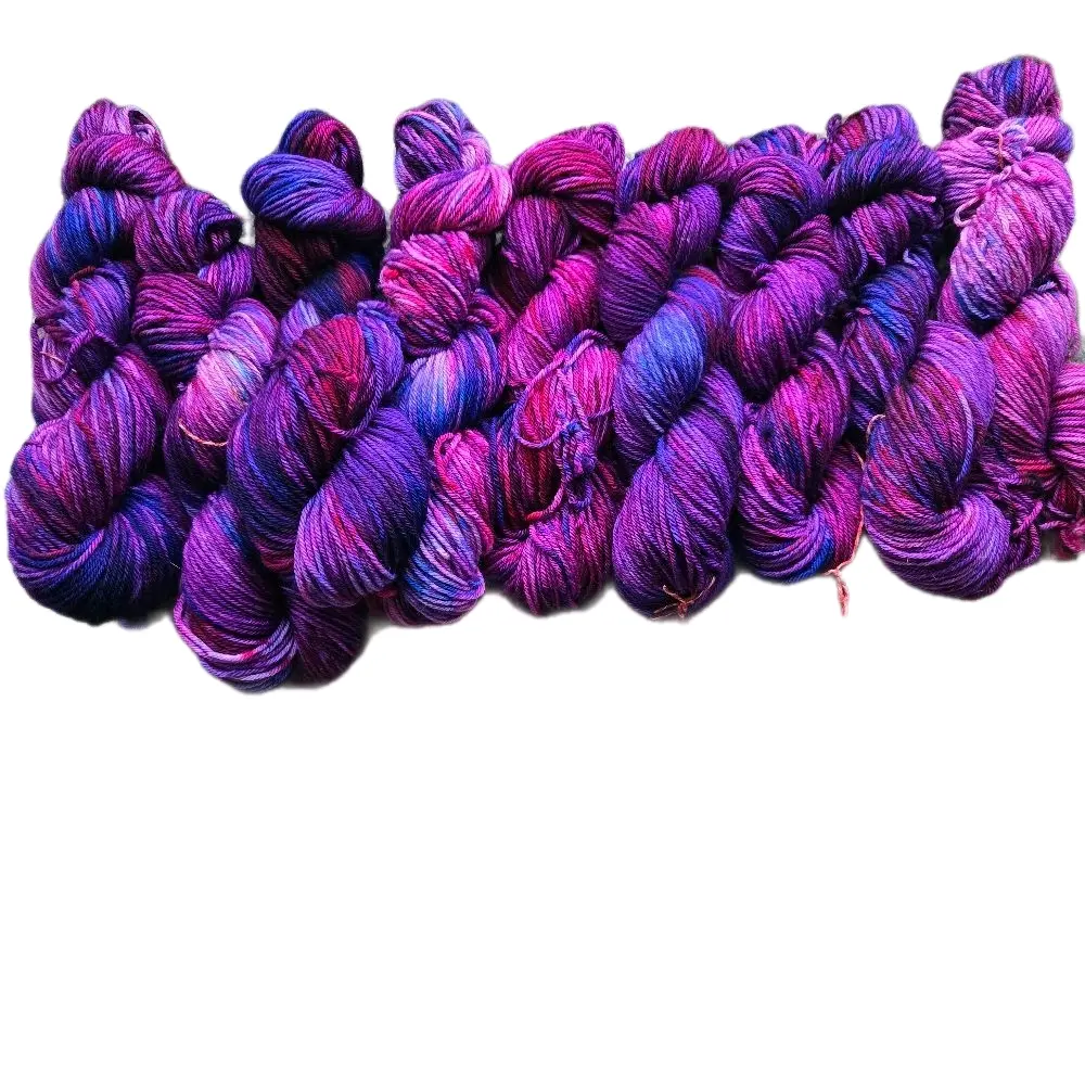Hand Dyed 'Passion' Superwash Merino Yarn, 218 yd/100g Skein for Knitting & Crochet DIY Projects