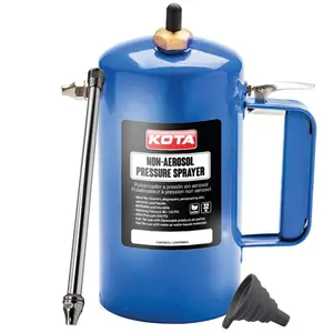 LAUCO Eco-Friendly Non-Aerosol Pressure Sprayer - 32 oz Refillable Bottle, Heavy-Duty Steel Body Canister, Brass Nozzles, Eliminates Harmful Propellants, Durable & Precise (1, Blue) 69533