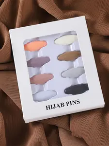 1 Box Colorful Scarf Safety Pin